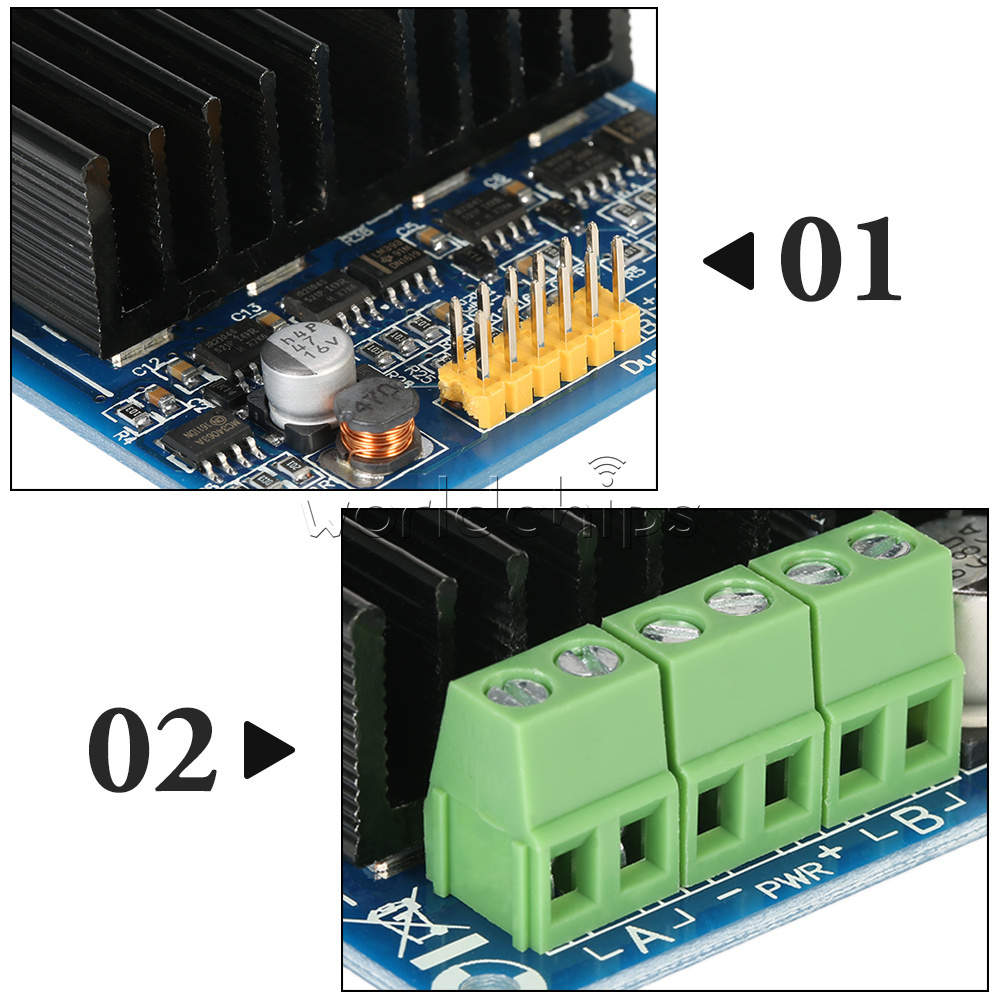 30A Motor Drive 5V-15V Dual channel H bridge Module Controller DHB-01A