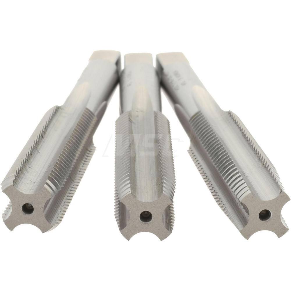Hertel 3 Piece HSS Tap Set, 7/16-20 UNF, 4 Flute, Bottoming, Plug & Taper