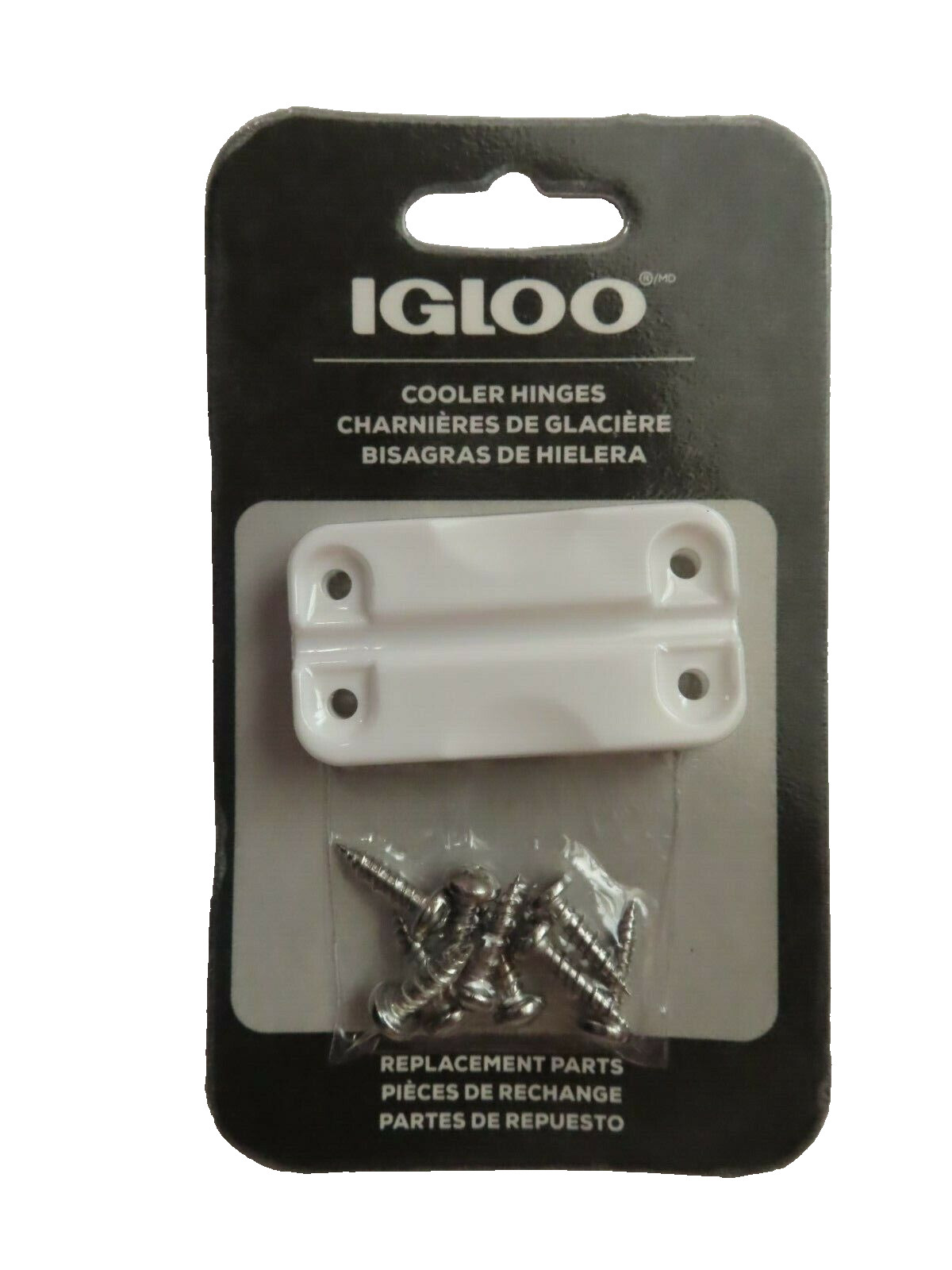 2 Pack Igloo Plastic Replacement Hinges For cooler.  SS Screws included #24012