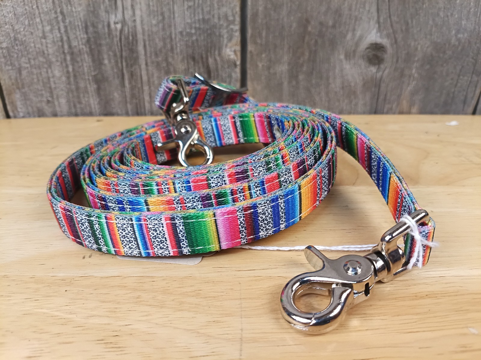 New Hot Headstalls White Cheetah Serape Loop Reins with Scissor Snaps- NEW
