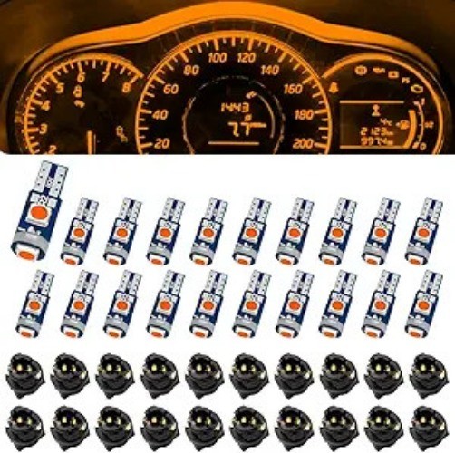 74 Led Bulb Dash Lights Super Bright, T5 37 74 LED Bulb with Twi Color: yellow