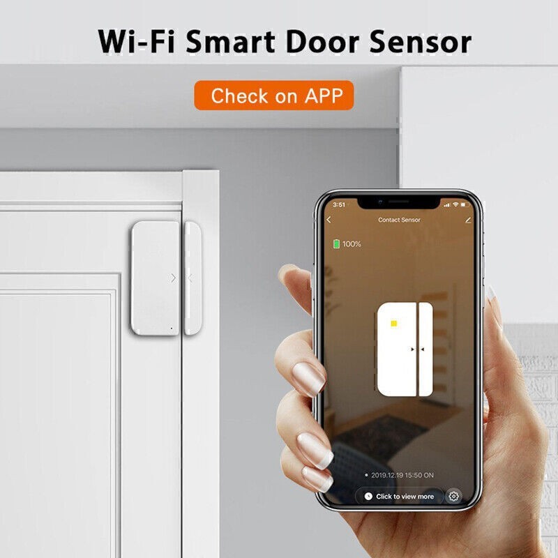 Tuya Smart WiFi Door Window Sensor Door Open/Closed Detector for Amazon Alexa