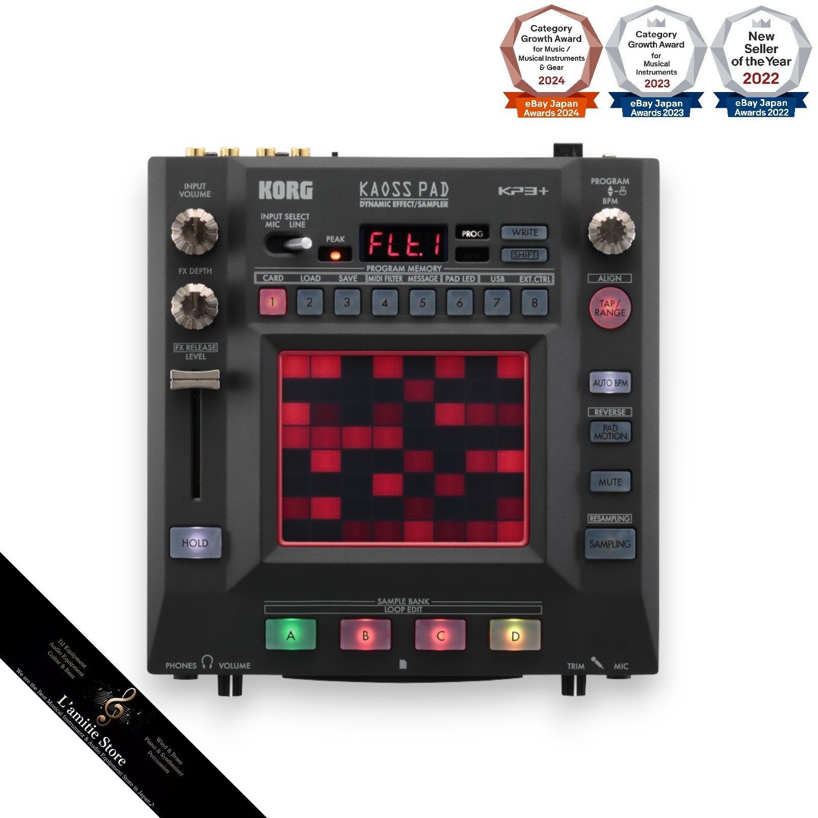 KORG KAOSS PAD KP3+ KP3 Plus Dynamic Effect Sampler DJ Touch Pad Multi Effecter