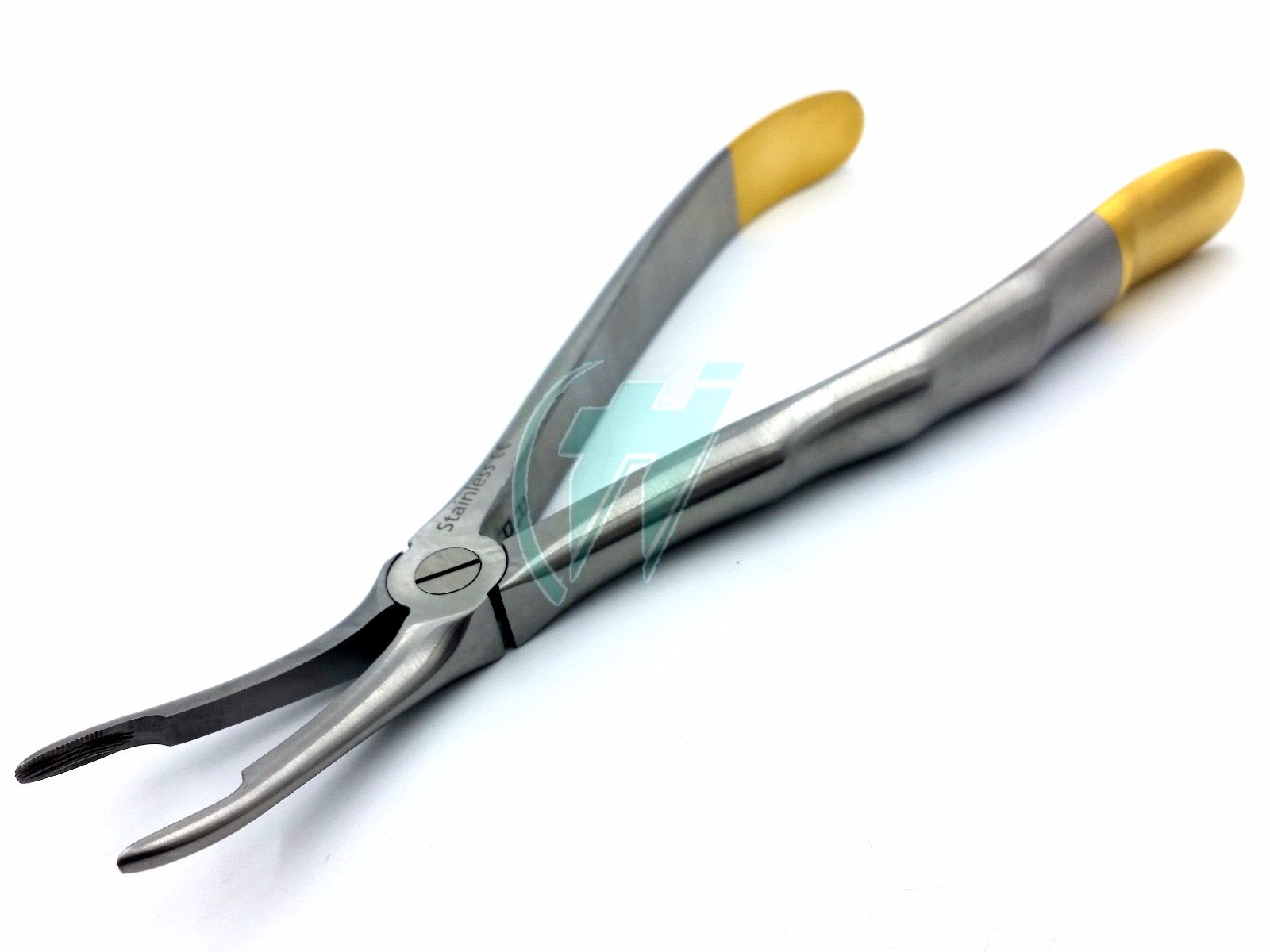German Stainless Root Tip Dental Extracting Extraction Forceps Curved #44