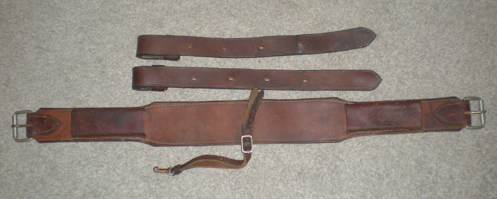 Nice Heavy Duty 3 3/4" Wide Cowboy Western Horse Rear Flank Stap Cinch + Billets