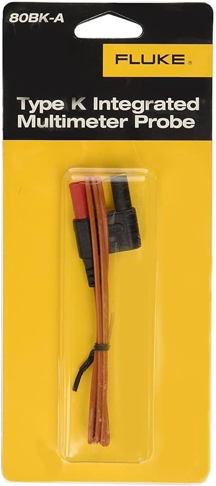 Fluke 80BK-A Type K Thermocouple, Temperature Bead Probe, Clamp - Multimeter USA