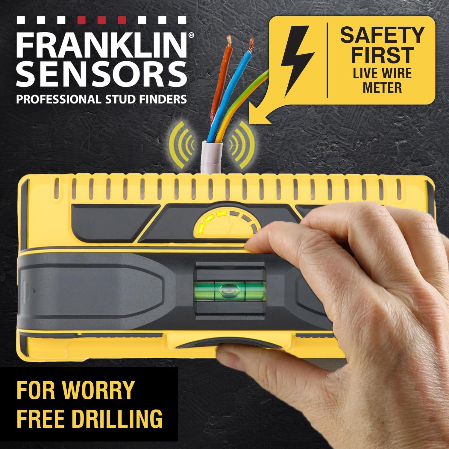 Prosensor M210 Stud Finder with Live Wire Detection | 13-Sensor Wall Scanner, Wo