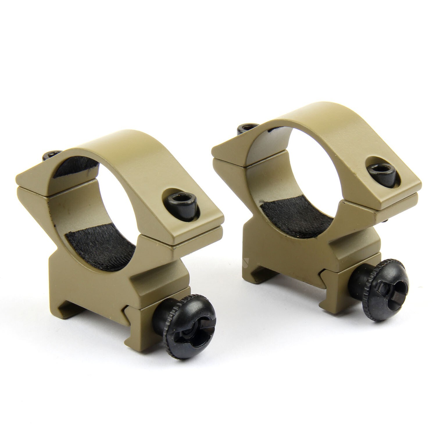 TAN Low Profile A Pair 25.4mm / 1" Scope Ring Picatinny weaver Mount