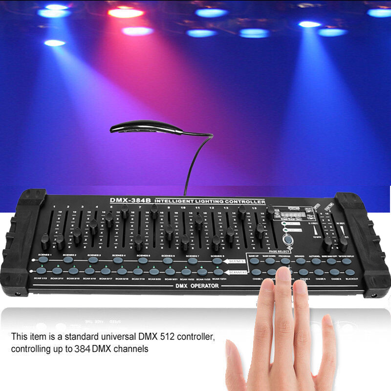 384 Lighting Controller Mixer Stage Moving Head Beam Console DMX 512 Controller