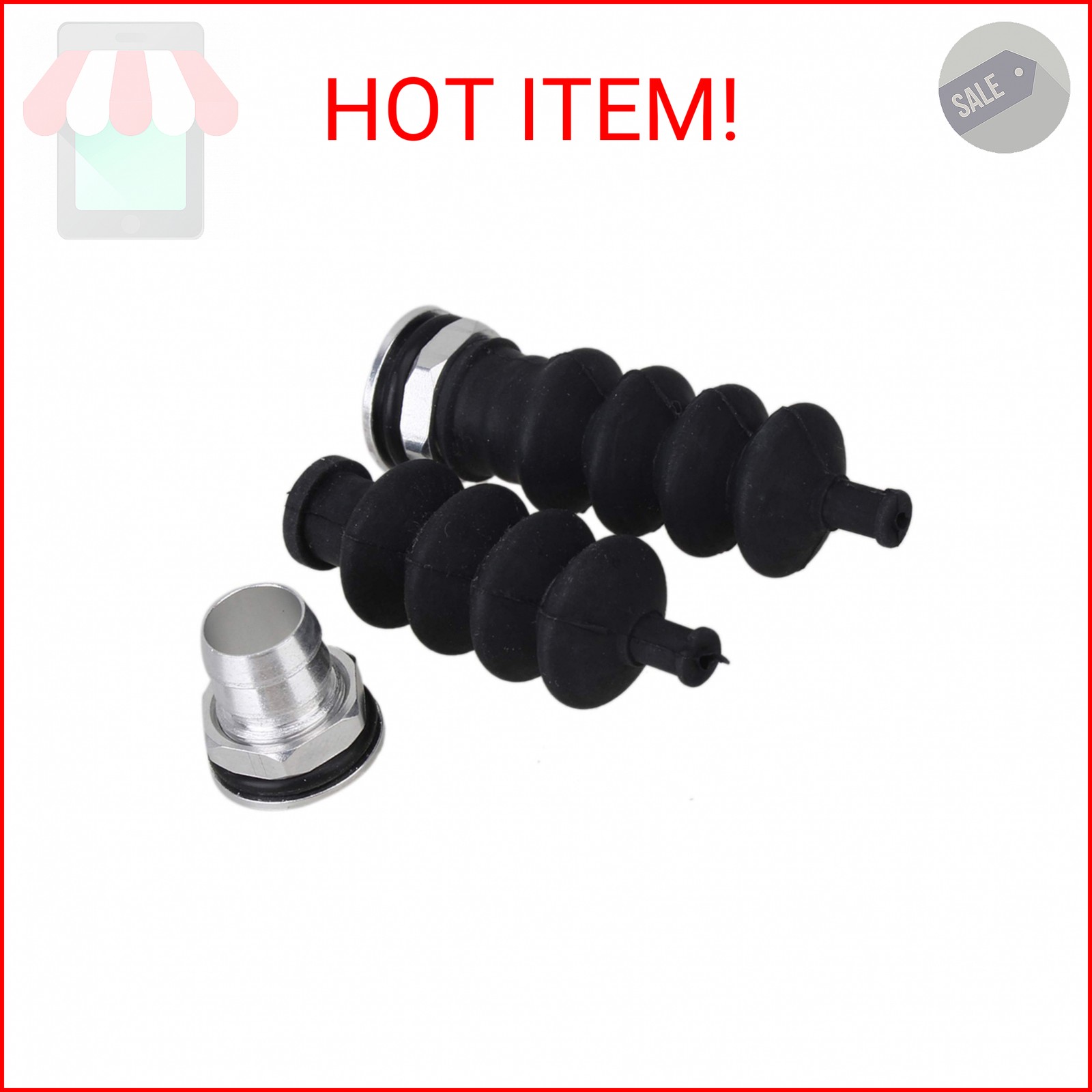 logyues 2pcs RC Boat Push Rod Rubber Seal Bellow and Fitting 42 mm