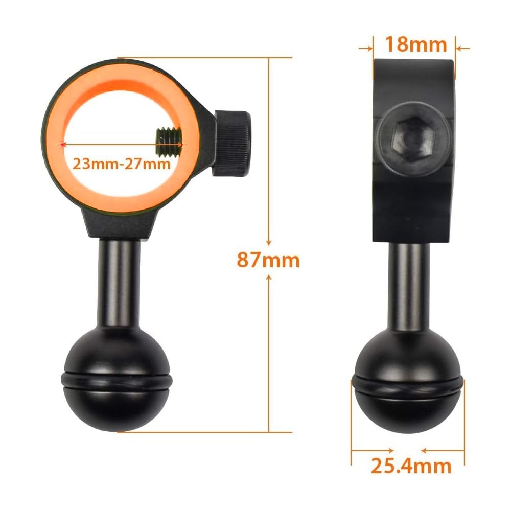 ZJ18 New Universal Ball Joint Bracket Diving Torch Photography Video Lights A...