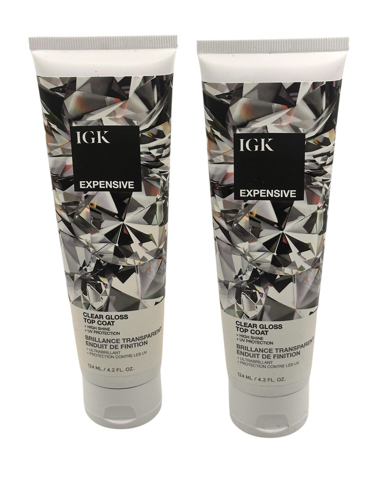 IGK Expensive for Hair Amla Oil Hi-Shine Topcoat 4.2 oz Lot of 2 Sealed Tubes