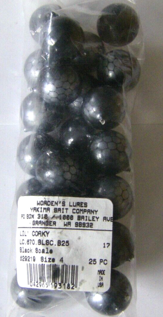 Worden's Lures Yakima Bait LIL Corky Corkies Float Steelhead Trout 670-BLSC 25PK