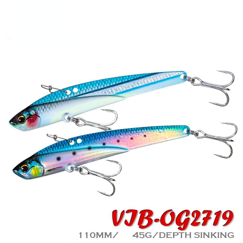 Metal VIB Fishing Lure 110MM 45G Blade Sinking Jig Vibration Pike Fishing Tackle