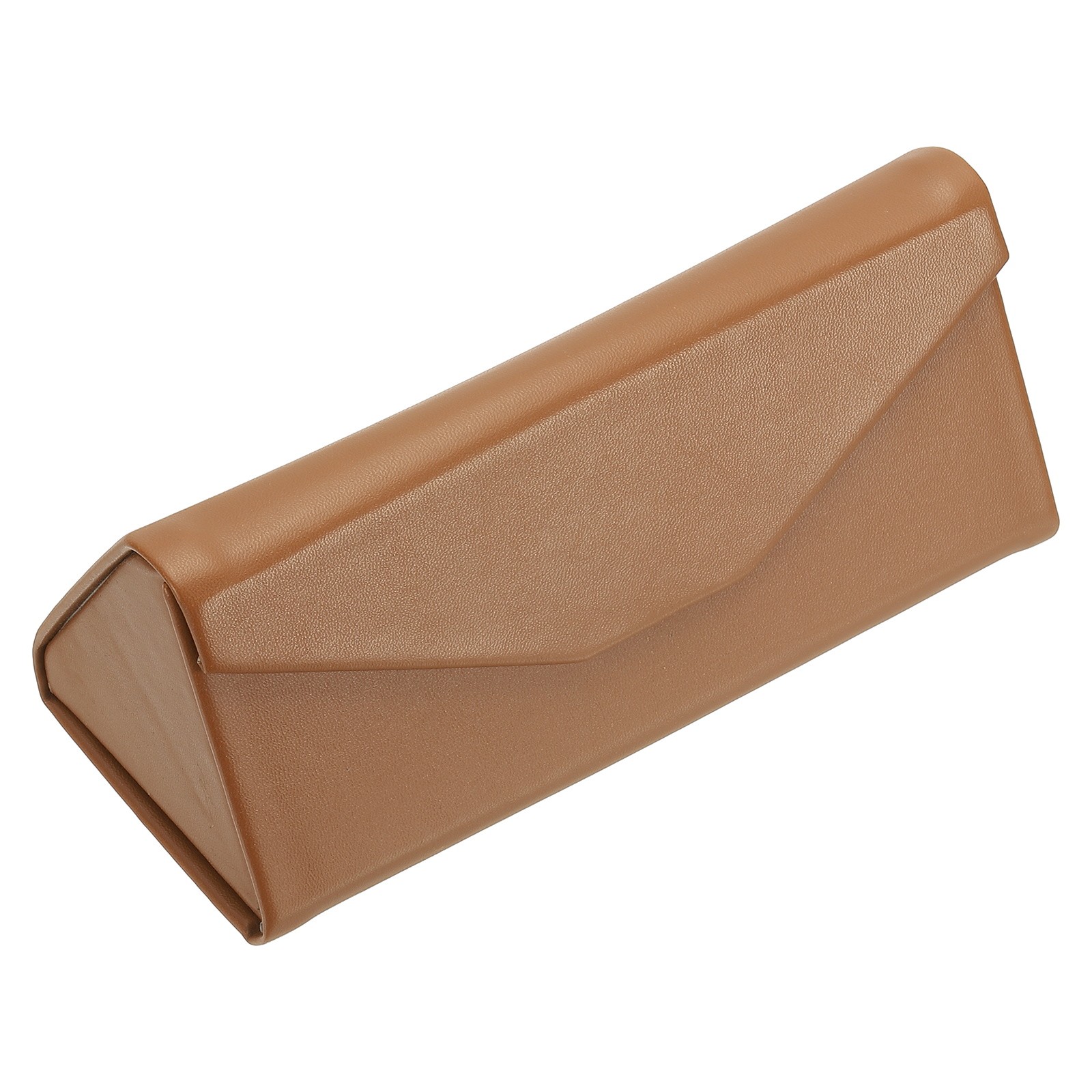 Foldable Glasses Case, Triangle Eyeglasses Case, Dark Brown