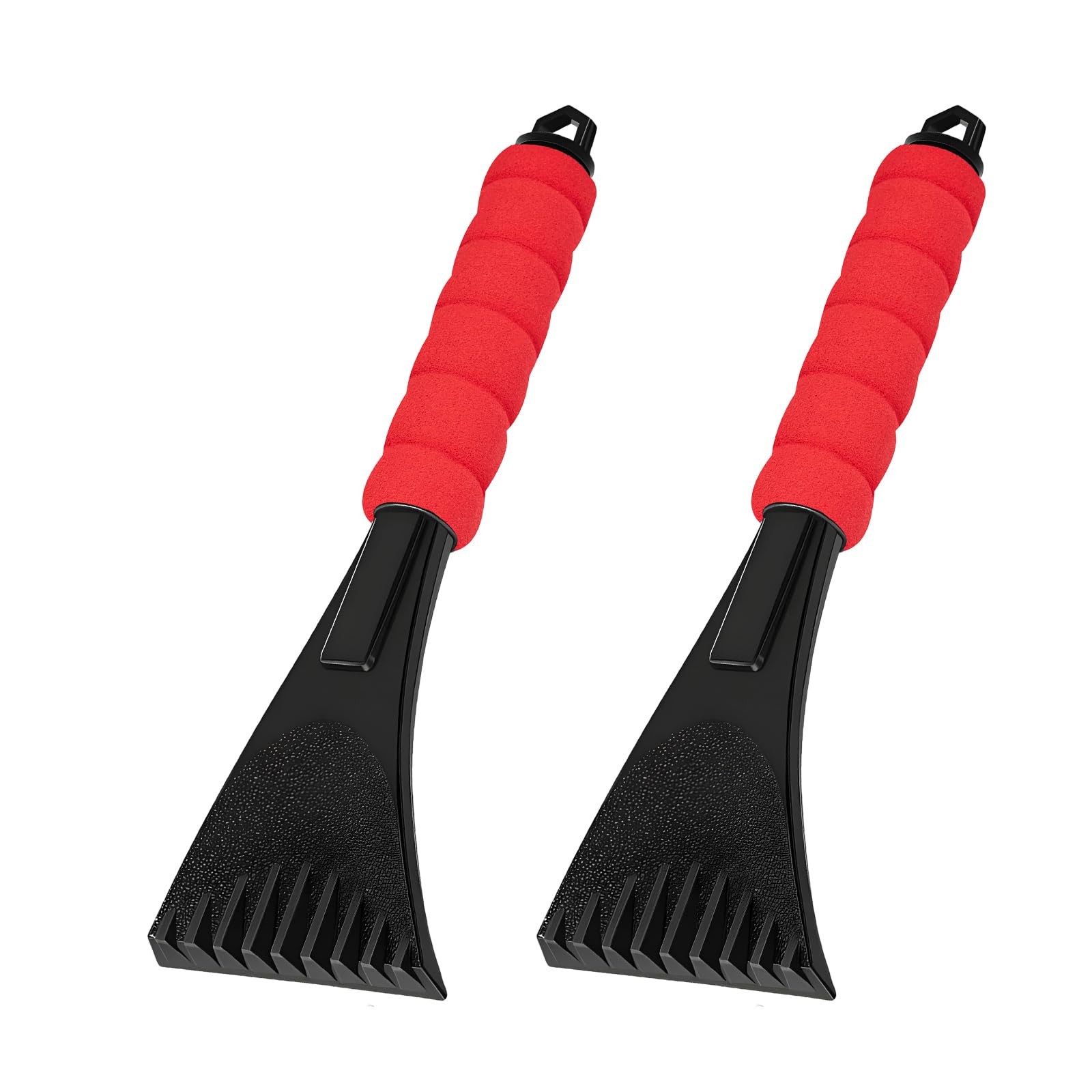 Gasedin 2 PCS Ice Scraper for Car Windshield, Scratch Free Red, 2