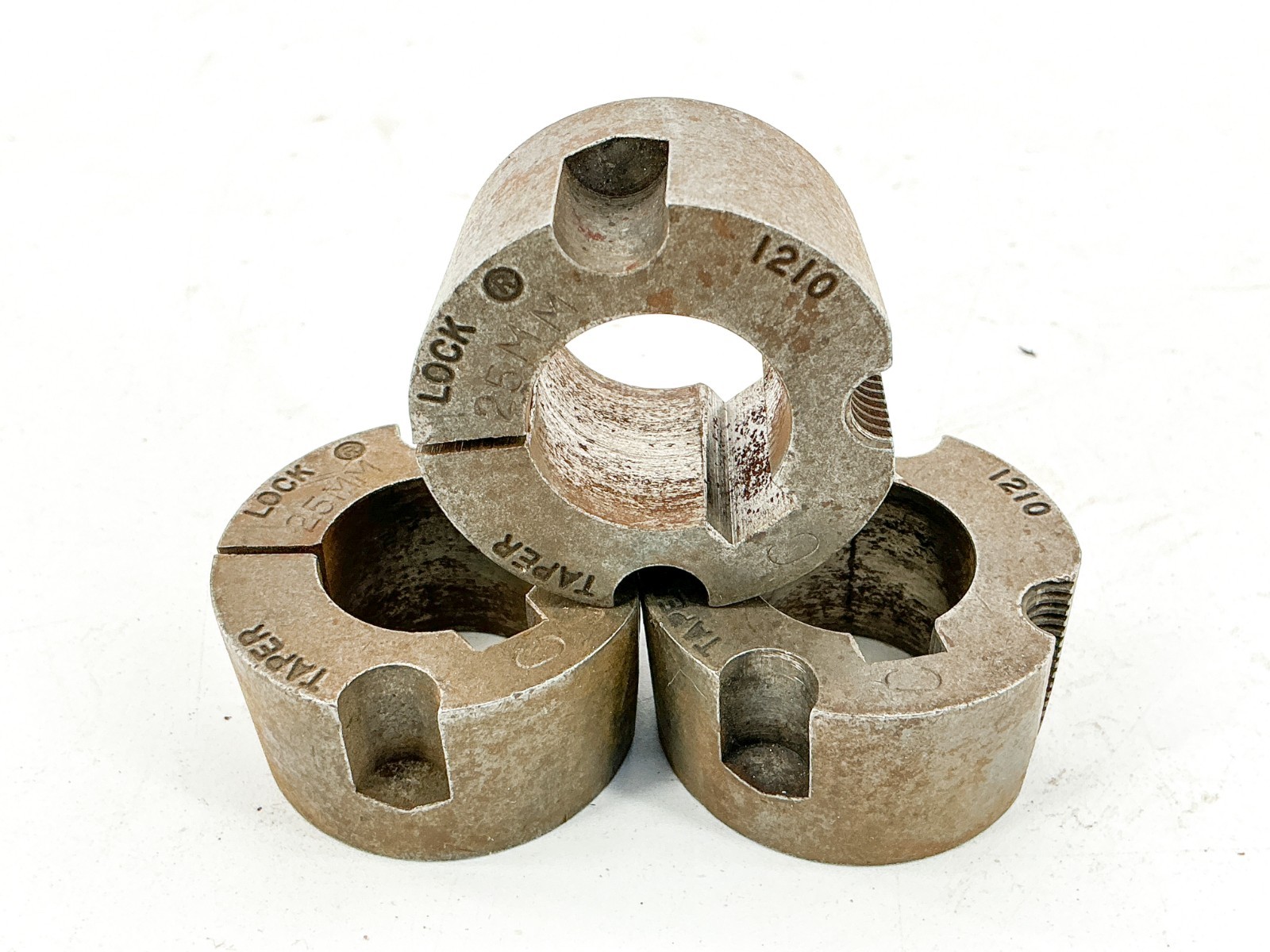 Lot of 3 1210-25mm Taper-Lock Bushing 25mm Bore