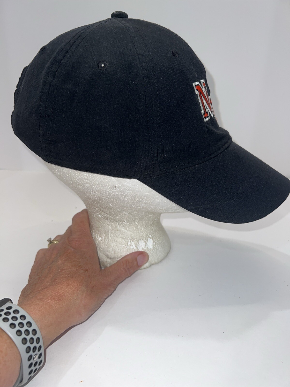 Nike Golf NW Northwestern in Red White on Black Polyester Hat Cap Polyester