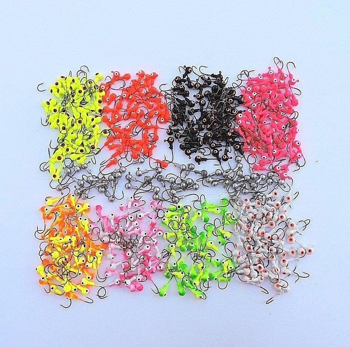 Lures Pro 50 PCs 1/8 oz  Lead Jig Head Fishing Hooks Jig Heads Crappie