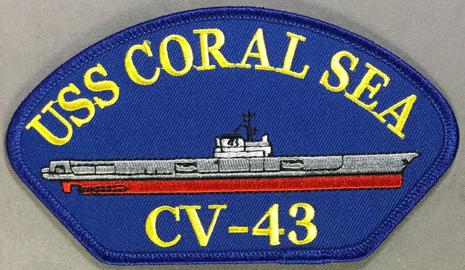 USN Navy USS Coral Sea CV-43 licensed hat patch