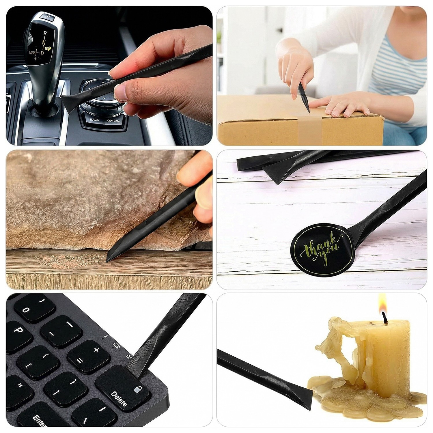 6P Plastic Scraper Multi-Purpose Scraper Non-Scratch Cleaning Tool Car Detailing