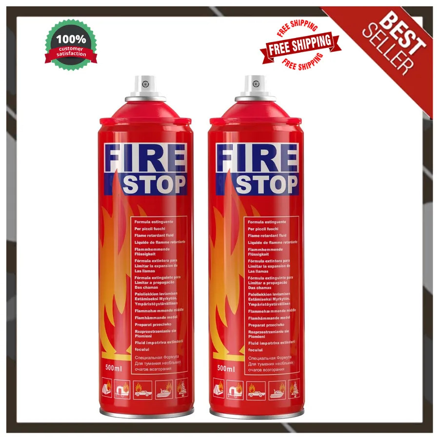 2 Pack Fire Extinguisher with Mounting Brackets for Home Kitchen Car Portable...