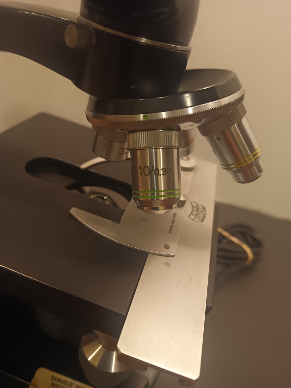 Steindorff Berlin Binocular Microscope w Wooden Case 4 Objectives Original