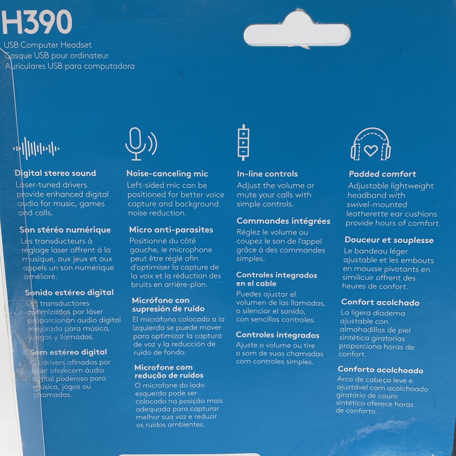 Logitech H390 Black Over the Ear USB Headset