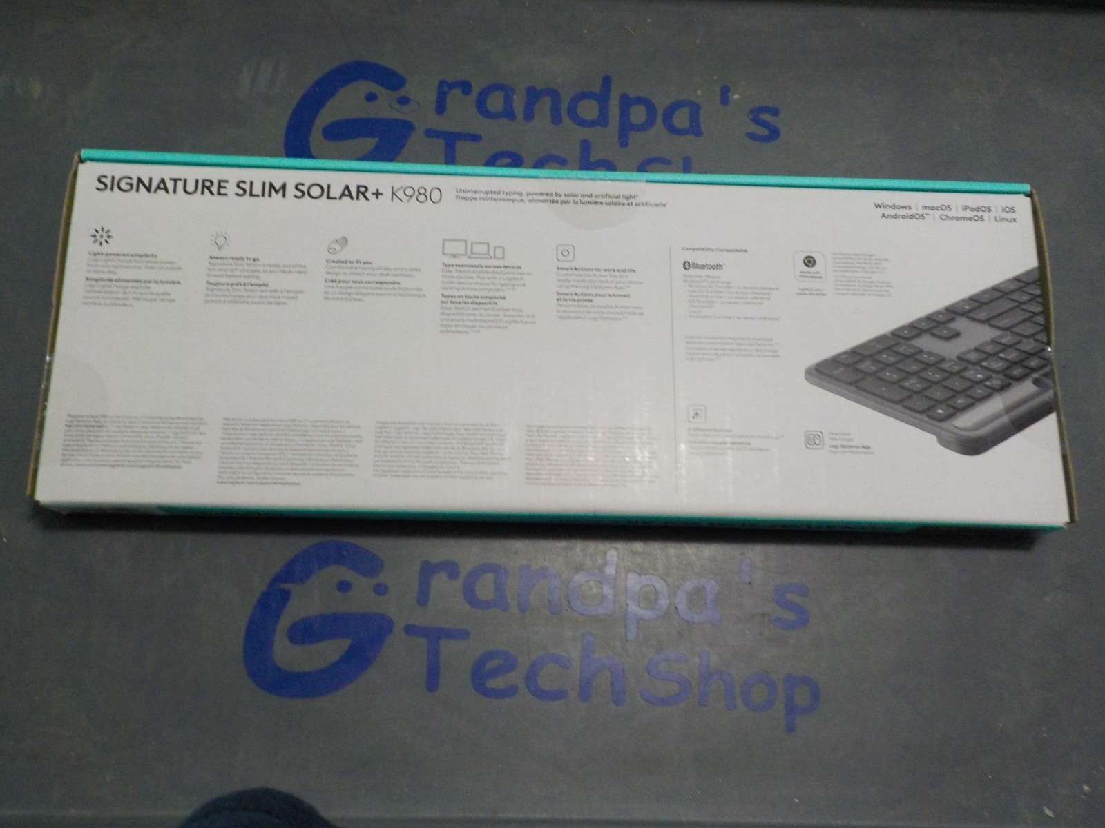 New Logitech Signature Slim Solar+ Wireless Bluetooth Keyboard K980