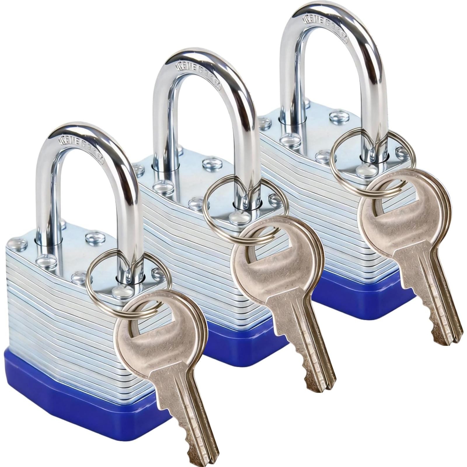 SEPOX® Trinity Keyed-Alike Padlocks Outdoor, Reinforced Laminated Steel Bod