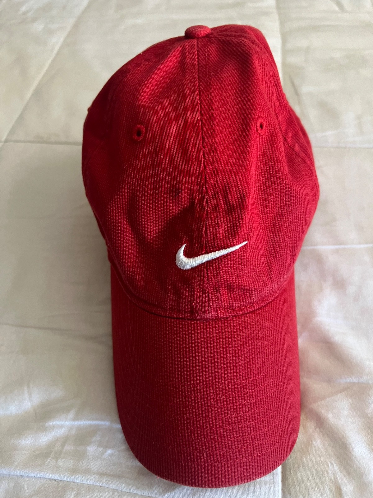 NIKE Red Corduroy Golf Baseball Hat Cap