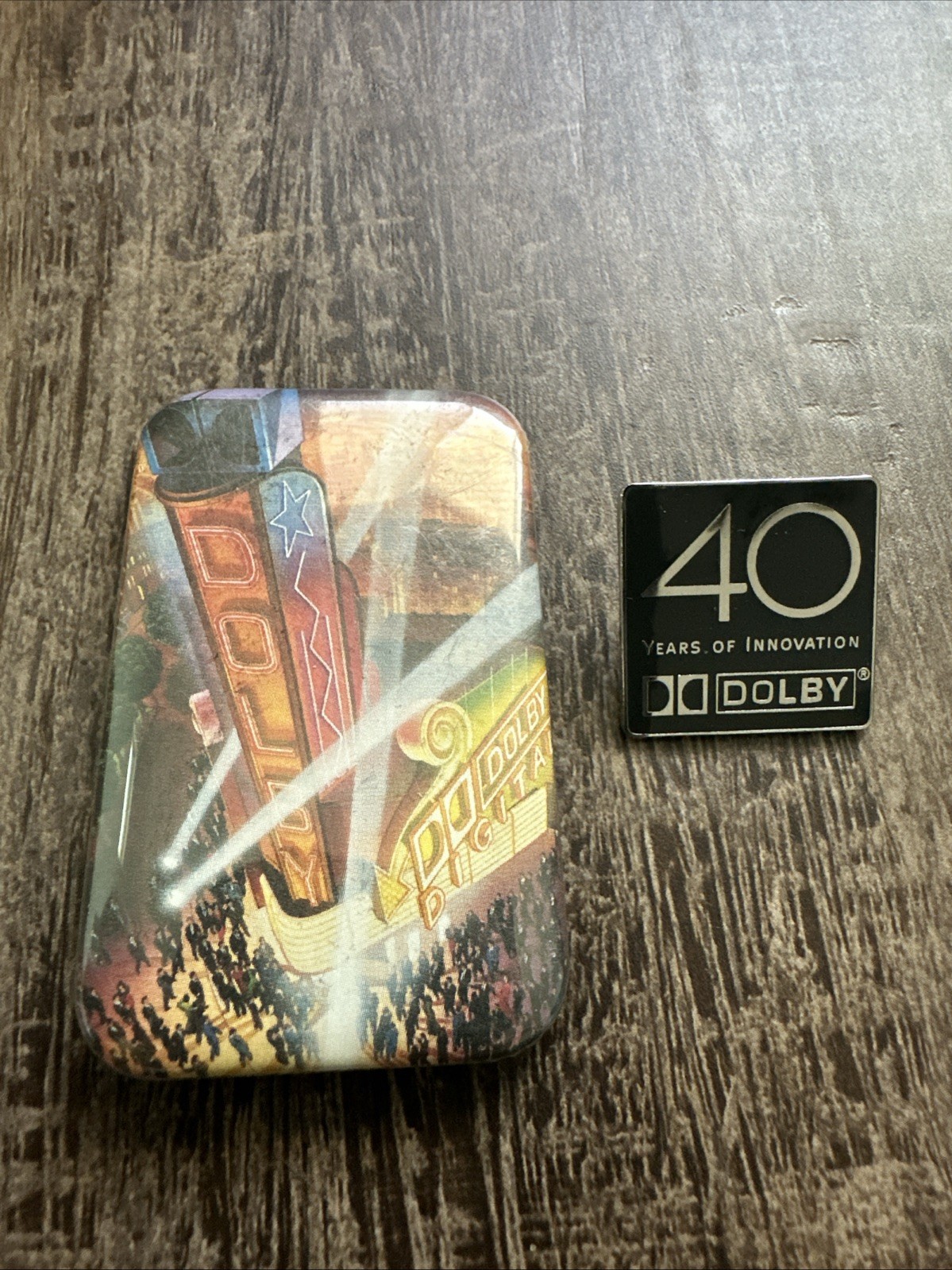 Vtg Dolby Digital Cinema Movie Theatre & 40 Years Of Innovation Pin Pins
