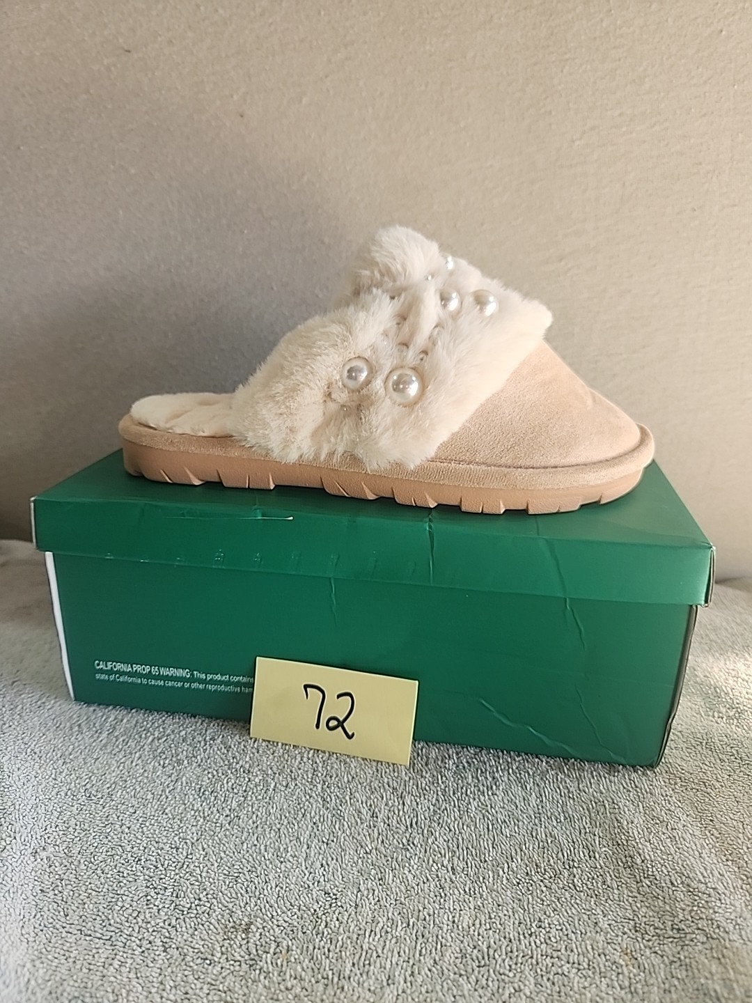 Lauren Lorraine Callie Beige Slippers Size 8.5