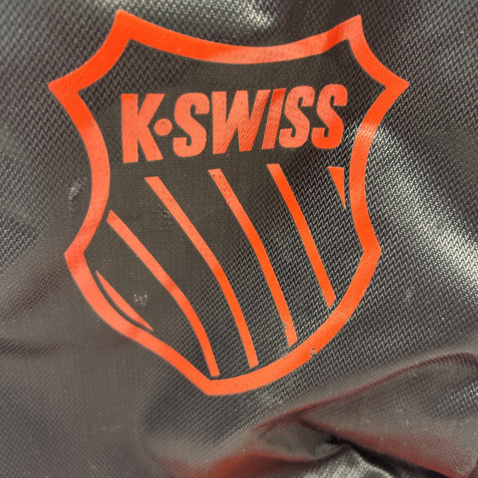 K Swiss Red & Black Backpack Classic Look Medium Size 15" x 17" Several Pockets