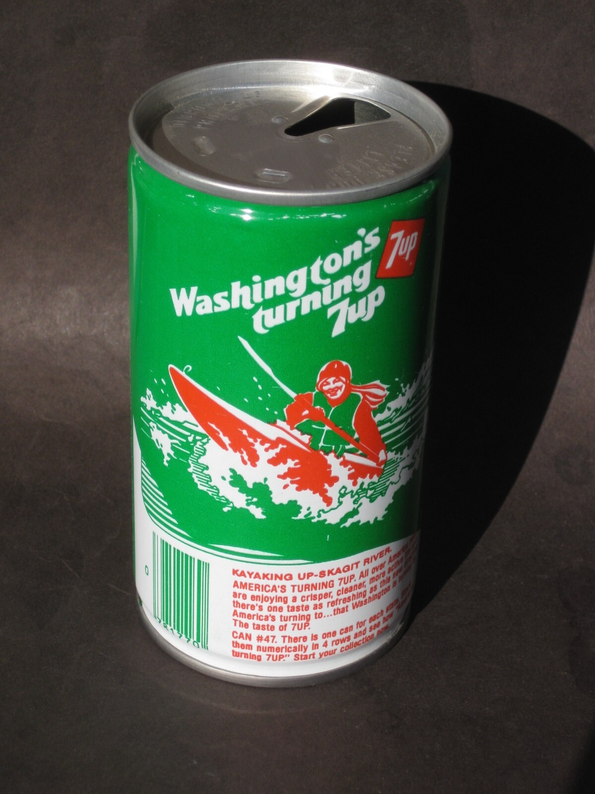 VINTAGE 1979 AMERICA'S TURNING 7-UP SODA CAN WASHINGTON STATE