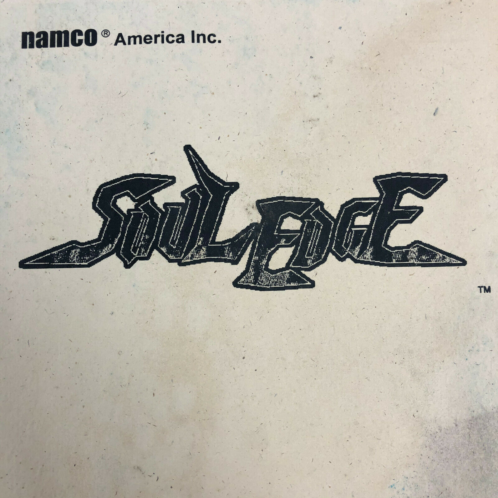 Namco Soul Edge Machine Operator's Manual Schematics ORIGINAL