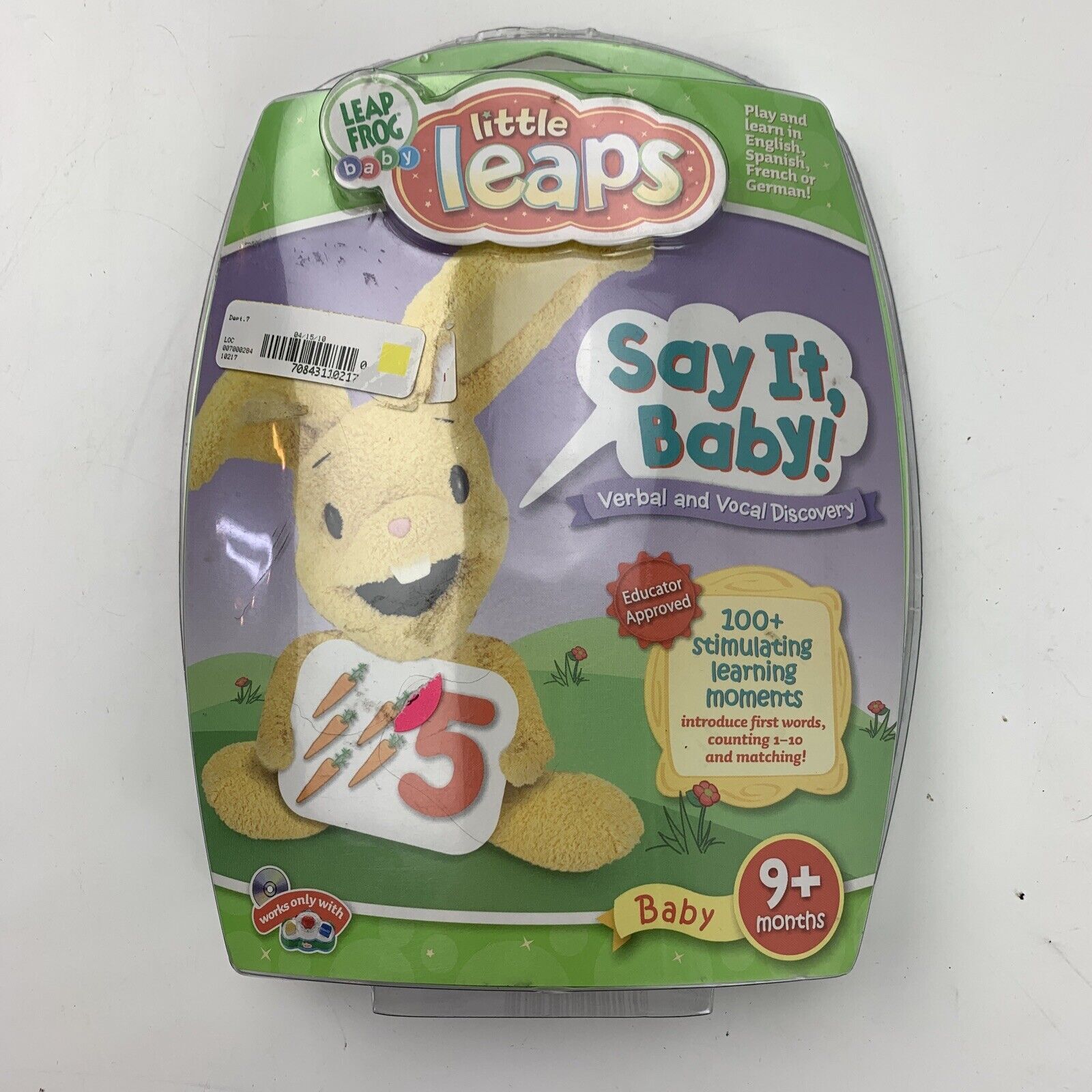 Leap Frog Little Leaps Say it Baby Verbal Vocal Discovery Baby 9+ Months New