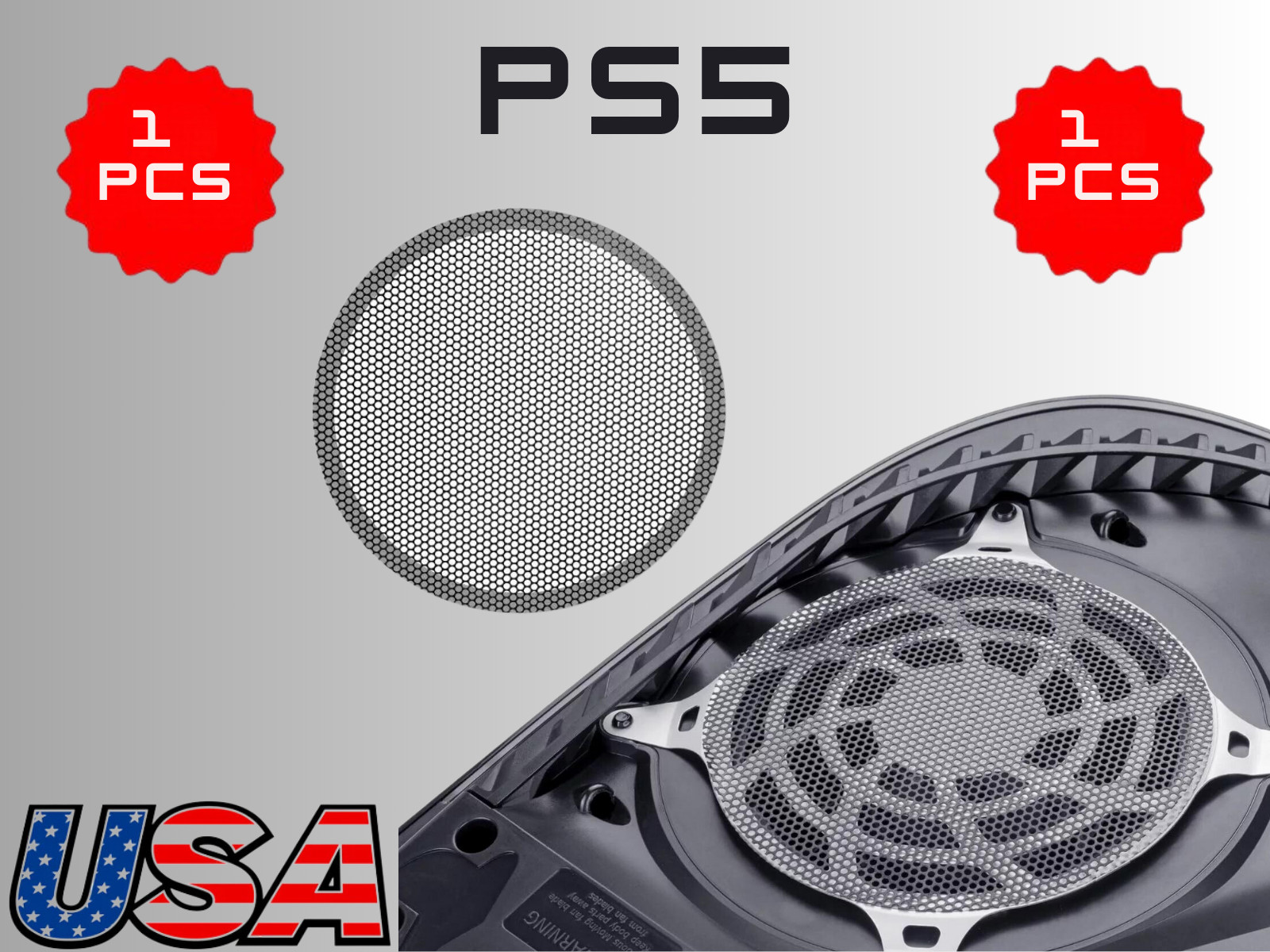 1 Pack PS5 Heatsink Fan Dust Filter Cover with Cooling Vents for Console Protect