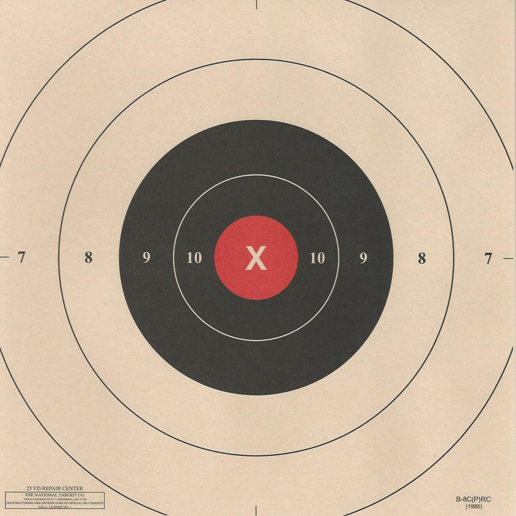 B-8C(RC) 25 Yard Repair Center for B-8 Target with Red Center (20 PACK)