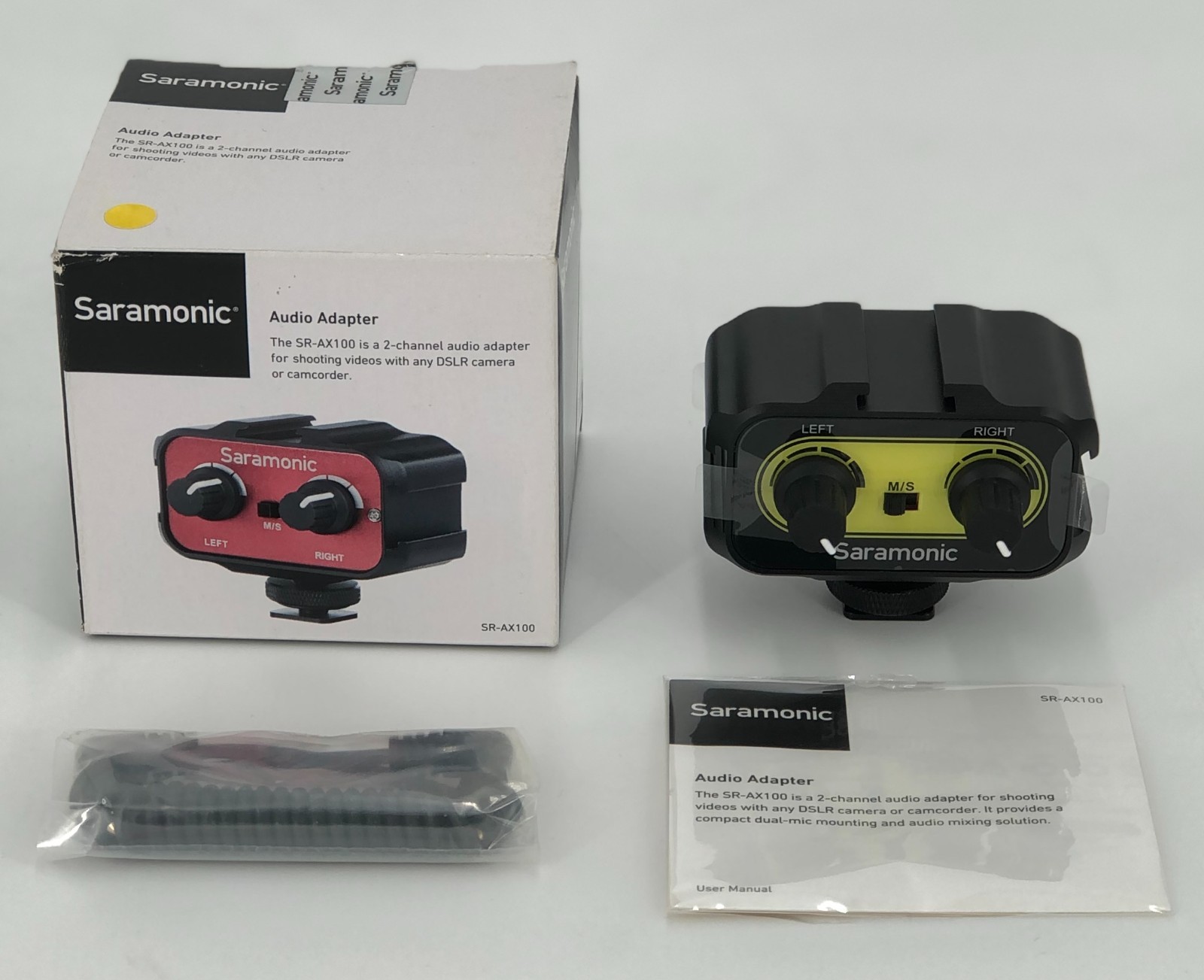 Saramonic SR-AX100 Microphone Audio Mixer for DSLR Cameras & Camcorders (Yellow)