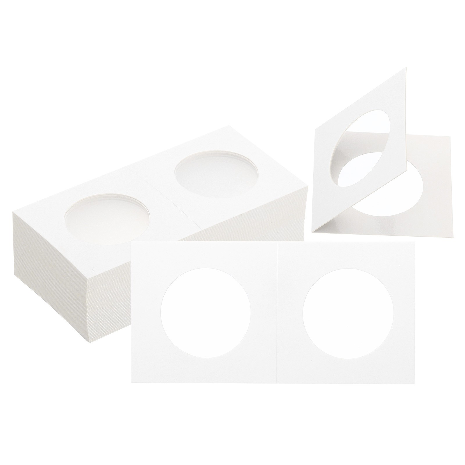 2 x 2 Coin Flips, 100 Pack 31.5mm Cardboard Coin Holder Paper Coin Holders