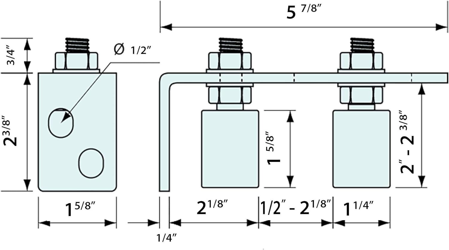 Compact Sliding Gate Guide with Weather-Resistant Bracket - No Assembly Needed