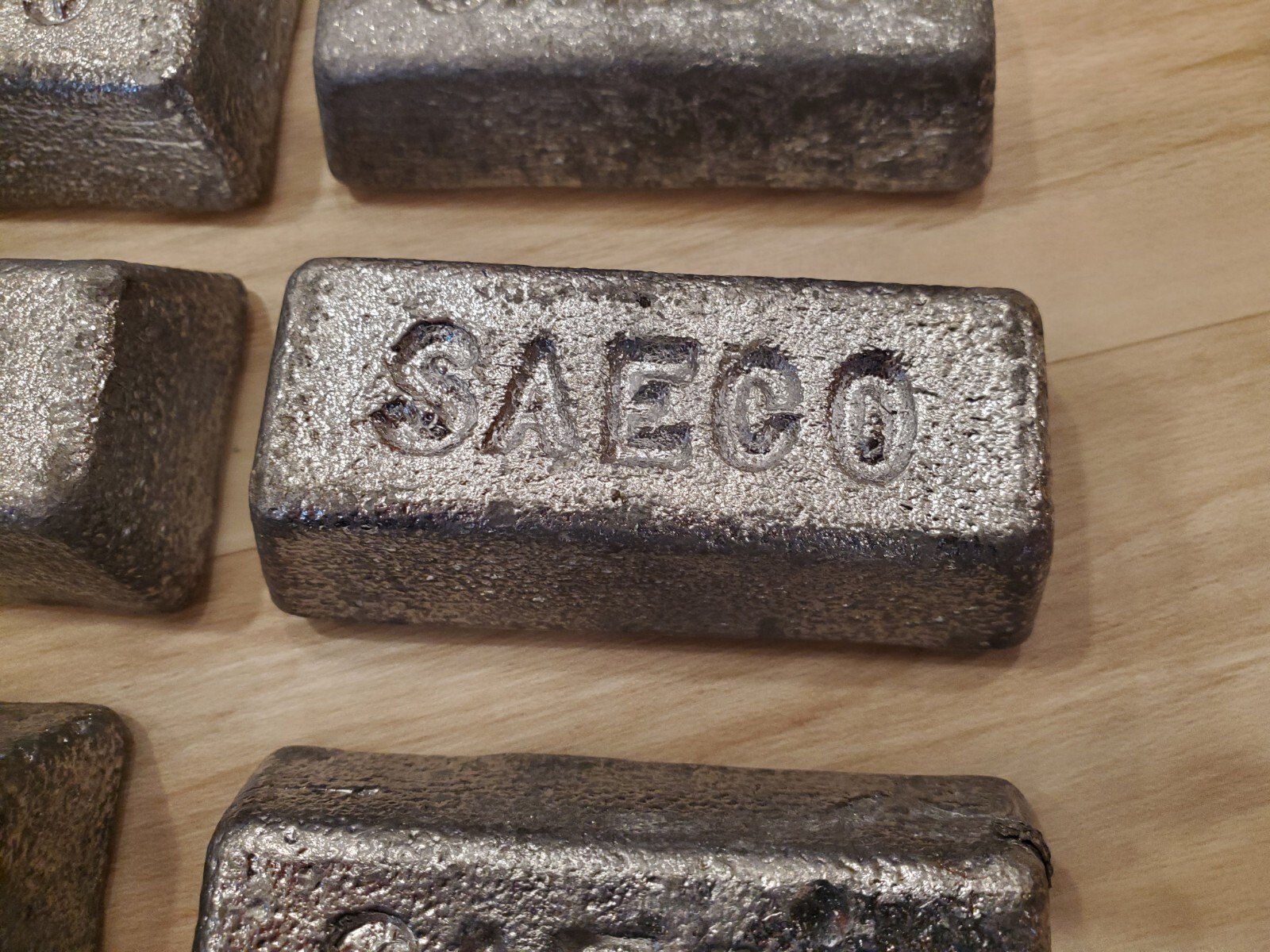 1x Vintage SAECO Lead Bar Ingot ~ 1lb (ish) Rare Collectible for Weights Sinkers