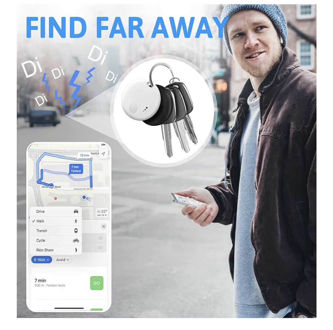Tracker Tag 4 Packs Tracker, Smart Tag Locator Tracking Device,Key Finders