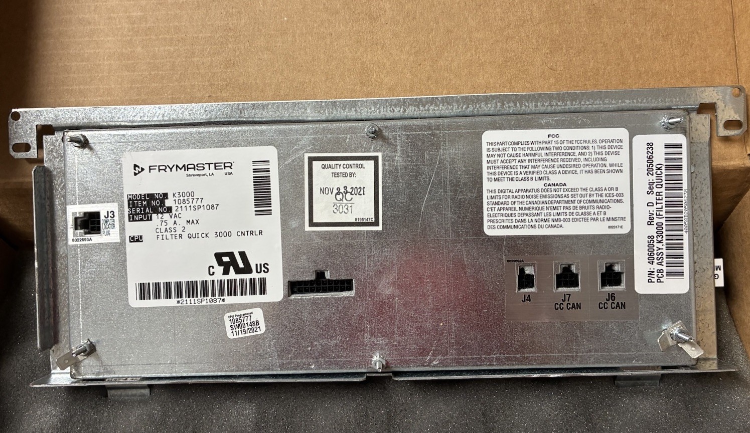 Frymaster Controlr Assembly,K3000
