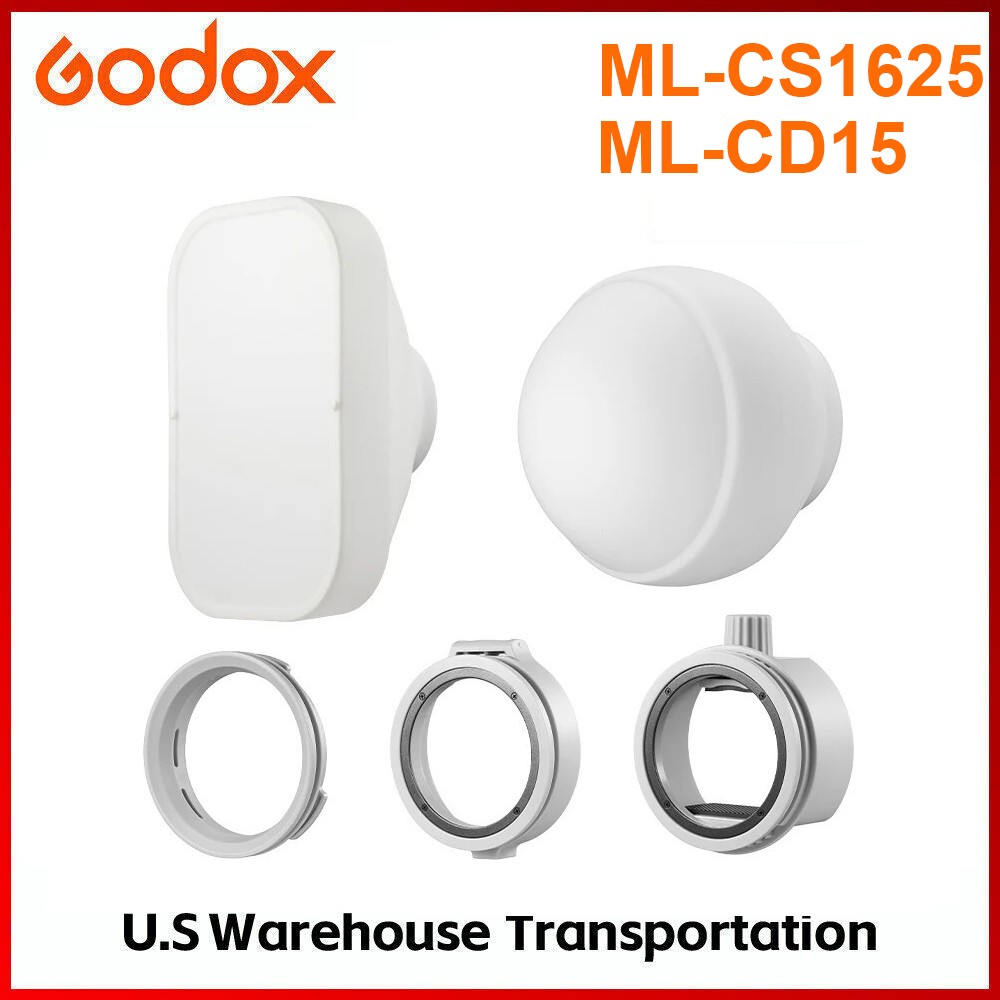 Godox ML-CD15 ML-CS1625 Diffuser Dome Softbox 3 Adapter for Camera Flash light