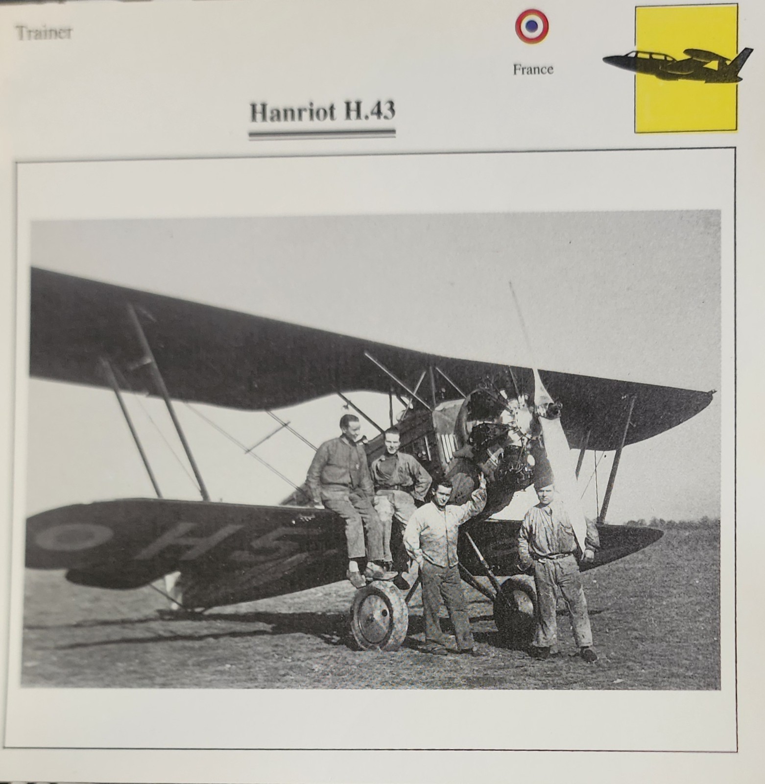 Hanriot H Plane Picture Original Aircraft Vtg Specs Detail Info Collector Card