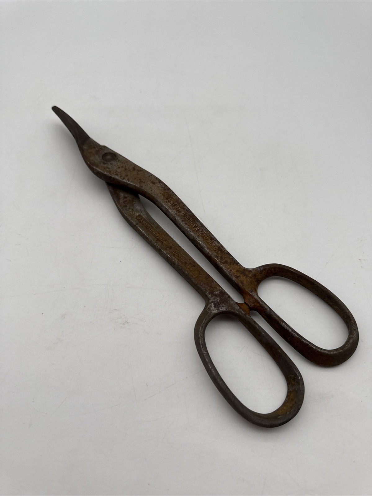 Vintage Crescent Tool Co T412 13" Forged Steel Tin Snips Metal Sheers USA Made