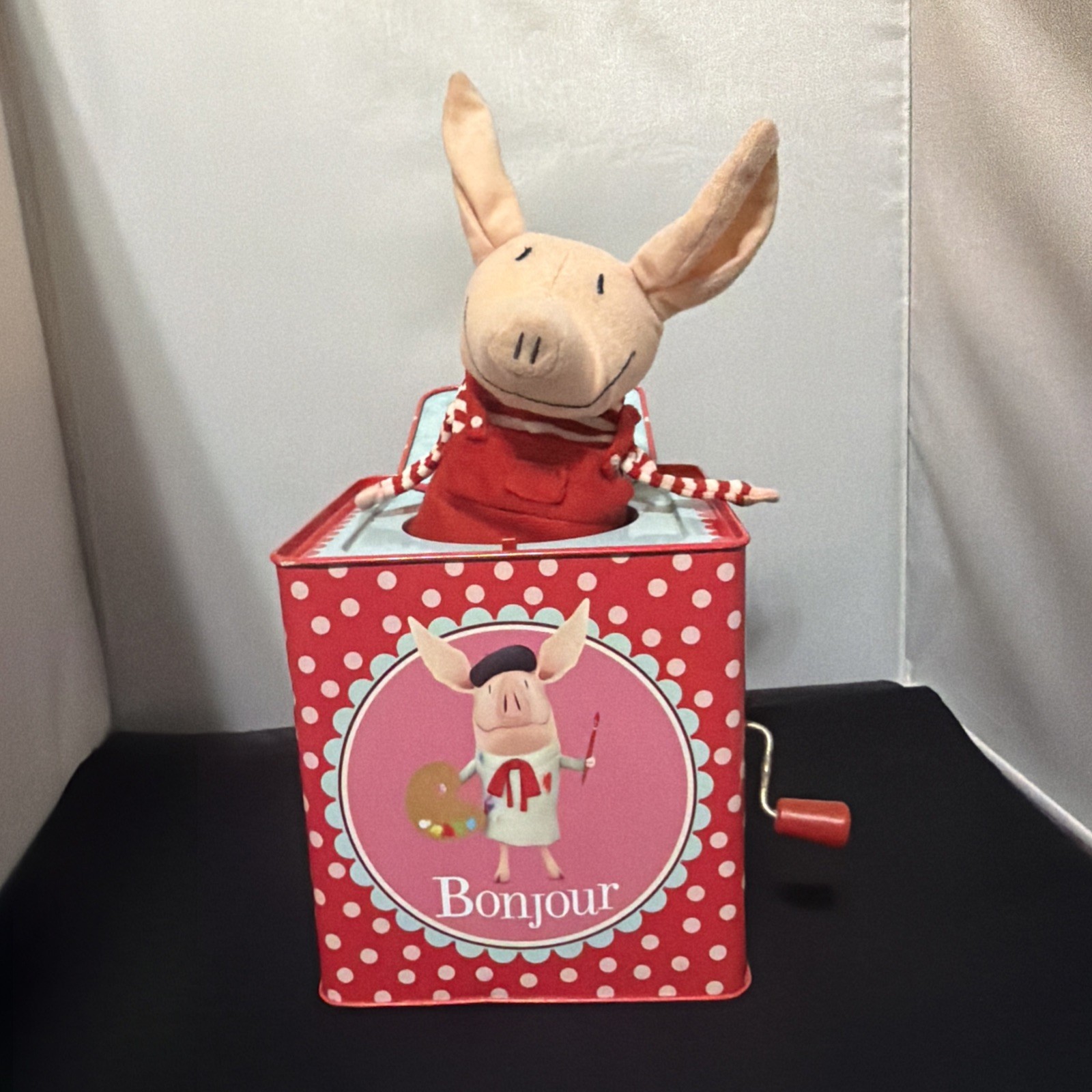 Olivia the Pig Jack in the Box Schylling 2008 Chorion Pretty In Red - Working