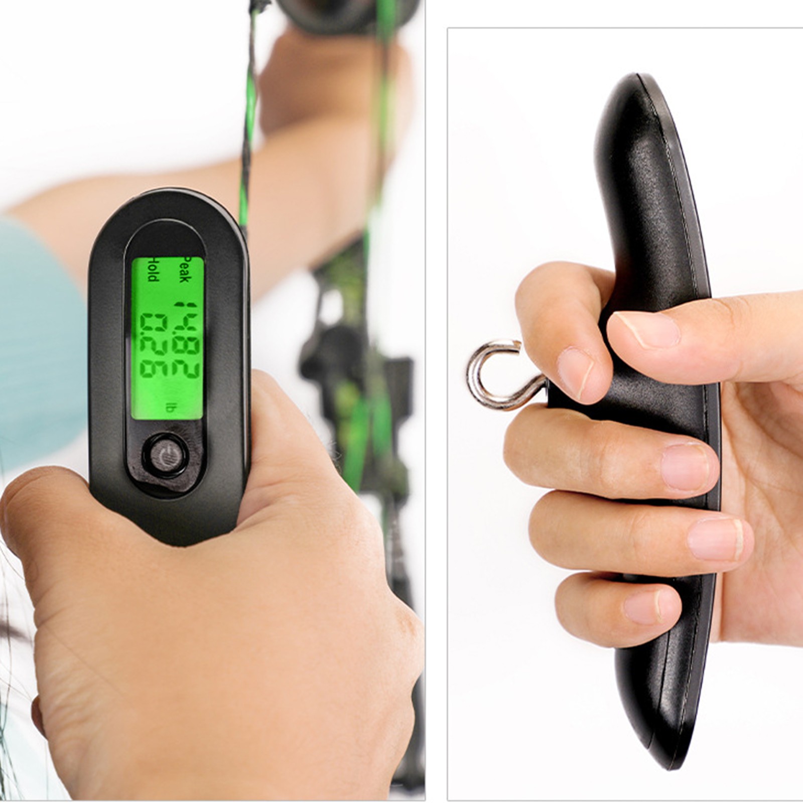 0-110lbs Archery Bow Scale Draw Weight Compound Recurve Bow Peak Hold WeightfJd5